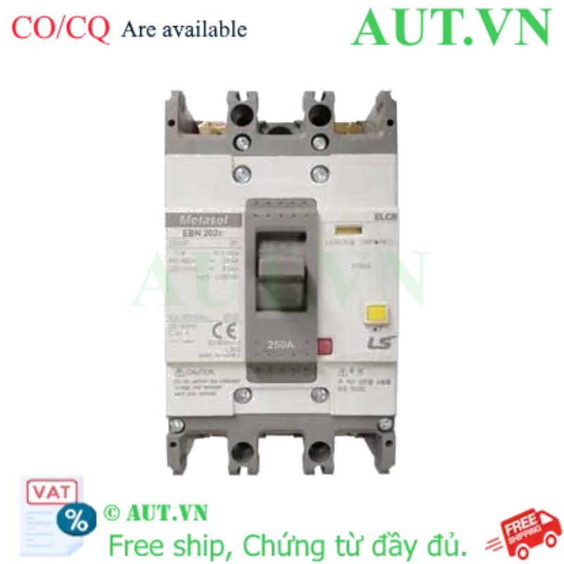 Ảnh của Aptomat chống giật 2 cực LS EBN202c 250A 100mA .
