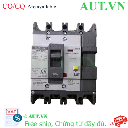 Ảnh của Aptomat chống giật 4 cực LS EBN104c 60A 100mA .