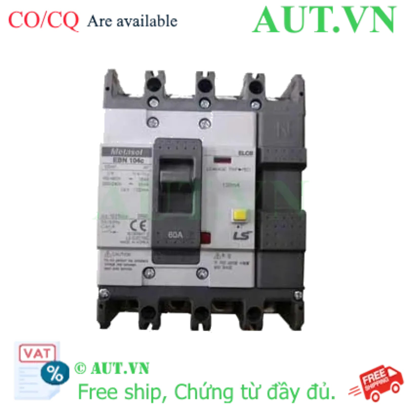 Ảnh của Aptomat chống giật 4 cực LS EBN104c 60A 100mA .