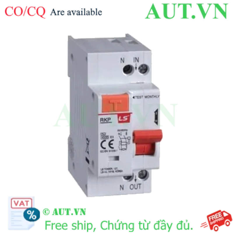 Ảnh của Aptomat chống giật, quá tải (RCBO) LS RKP 1P+N D20A 300mA 4.5kA
