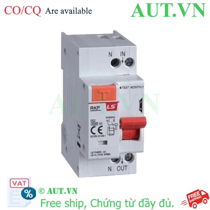 Ảnh của Aptomat chống giật, quá tải (RCBO) LS RKP 1P+N D25A 300mA 4.5kA