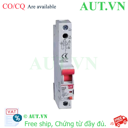 Ảnh của Aptomat chống giật, quá tải (RCBO) LS RKS 1P+N B10A 30mA 10kA