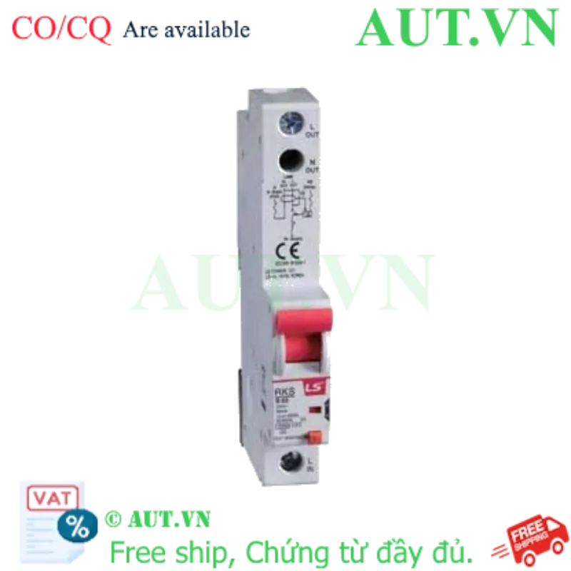Ảnh của Aptomat chống giật, quá tải (RCBO) LS RKS 1P+N C20A 100mA 10kA