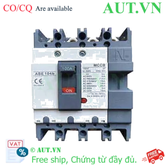 Ảnh của Aptomat khối (MCCB) LS ABE104b-100A 4P 10kA