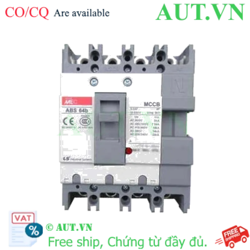 Ảnh của Aptomat khối (MCCB) LS ABS64b 60A 4P 22kA