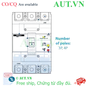 Ảnh của Aptomat khối chống giật 3 pha (ELCB) LS EBH403c-350-00/200/500 .