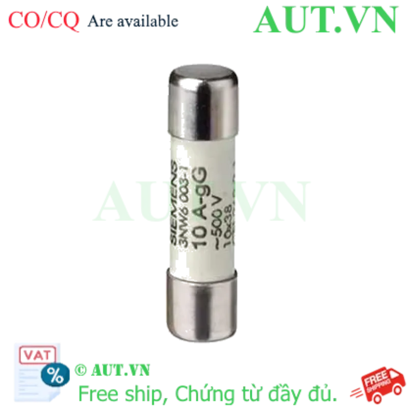 Ảnh của Cầu chì sứ Siemens 3NW6003-1 | 10A, 500VAC, 10x38mm - Chính Hãng