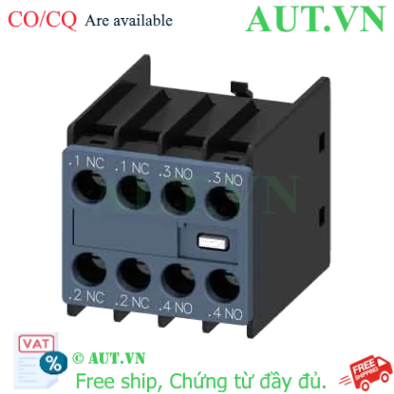 Ảnh của Tiếp điểm phụ Siemens 3RH2911-1HA22 (2NO+2NC) - Gắn mặt trước, Chuẩn Sirius