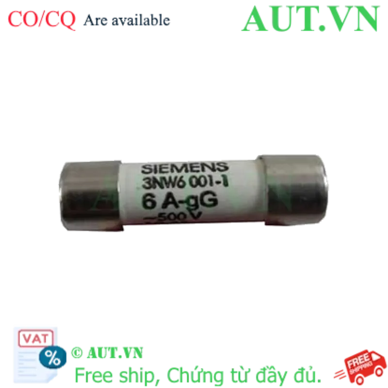 Ảnh của 3NW6001-1 cầu chì SIEMENS, 6A, 500VAC, 10x38 mm, mới