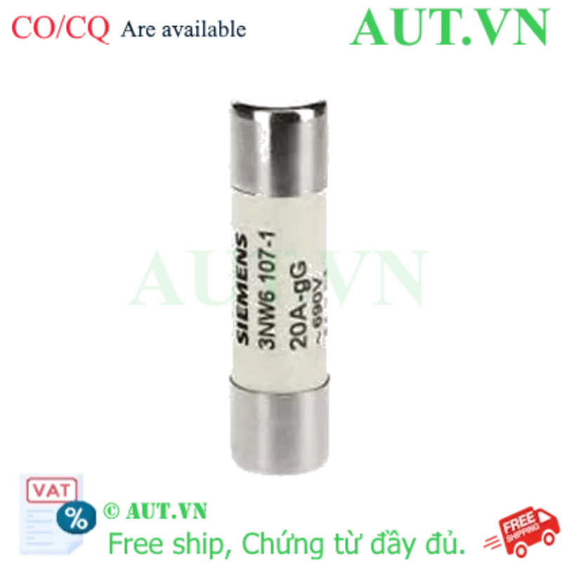 Ảnh của 3NW6007-1 cầu chì ống SIEMENS, 05A, 500VAC, 10x38 mm