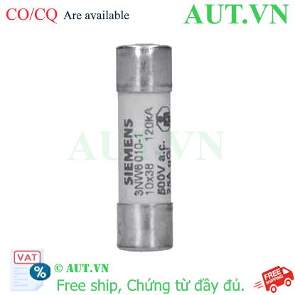 Ảnh của 3NW6010-1 cầu chì SIEMENS, 25A, 500VAC, 10x38 mm, tốt