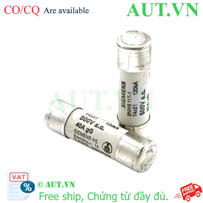 Ảnh của 3NW6117-1 cầu chì ống SIEMENS, 40A, 500VAC, 14x51 mm