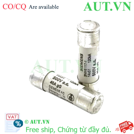Ảnh của 3NW6117-1 cầu chì ống SIEMENS, 40A, 500VAC, 14x51 mm