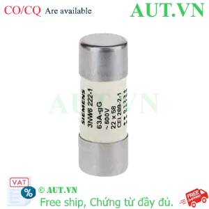 Ảnh của 3NW6222-1 cầu chì ống SIEMENS, 63A, 500VAC, 22x58 mm