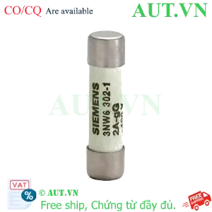 Ảnh của 3NW6302-1 cầu chì ống SIEMENS, 2A, 400VAC, 8x32 mm