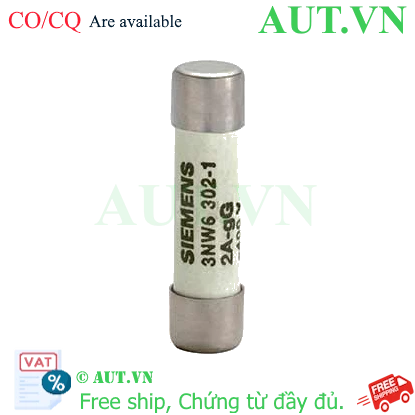 Ảnh của 3NW6302-1 cầu chì ống SIEMENS, 2A, 400VAC, 8x32 mm