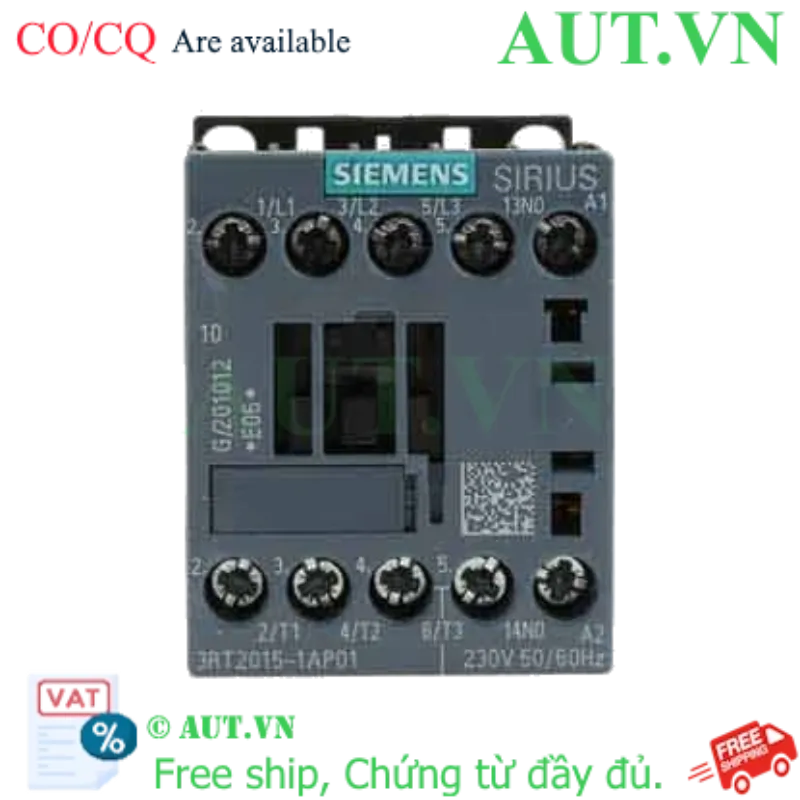 Ảnh của 3RT2015-1AP01 bộ khởi động từ SIEMENS, 3 pha, hàng chuẩn
