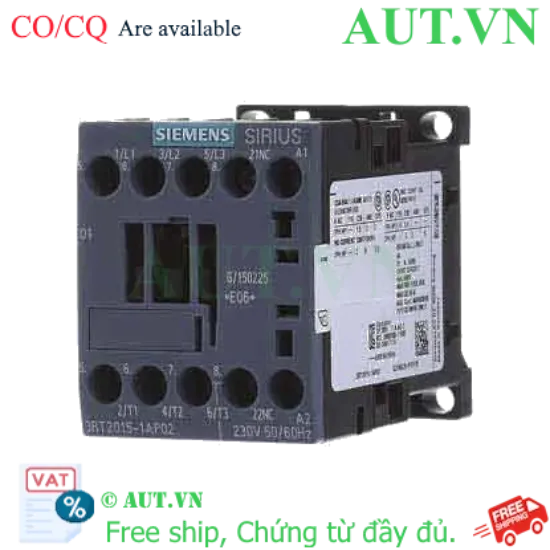 Ảnh của 3RT2015-1AP02 bộ khởi động từ 3 pha SIEMENS, 3NO, 3 pha