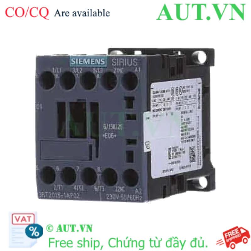 Ảnh của 3RT2015-1AP02 bộ khởi động từ 3 pha SIEMENS, 3NO, 3 pha