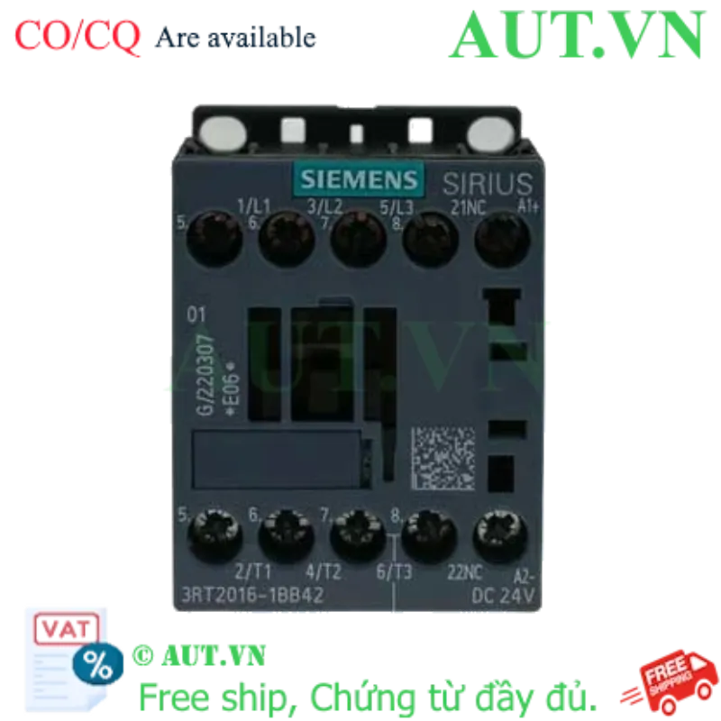Ảnh của 3RT2016-1BB42 công tắc tơ điện từ SIEMENS, 3NO, chính hãng