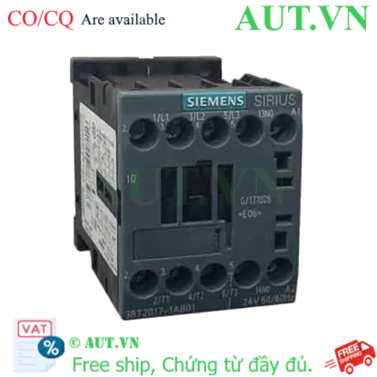 Ảnh của 3RT2017-1AB01 contactor SIEMENS, 3 pha, 3NO, chính hãng
