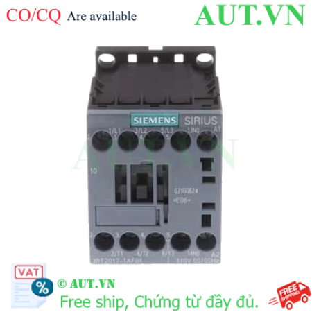 Ảnh của 3RT2017-1AF01 contactor 3 pha SIEMENS, 3 pha, 12A, 110VAC