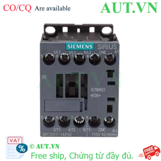 Ảnh của 3RT2017-1AF02 contactor giá rẻ SIEMENS, 3 pha, giá tốt