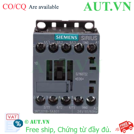 Ảnh của 3RT2018-1AB01 contactor SIEMENS, 3 pha, 3NO, 24VAC