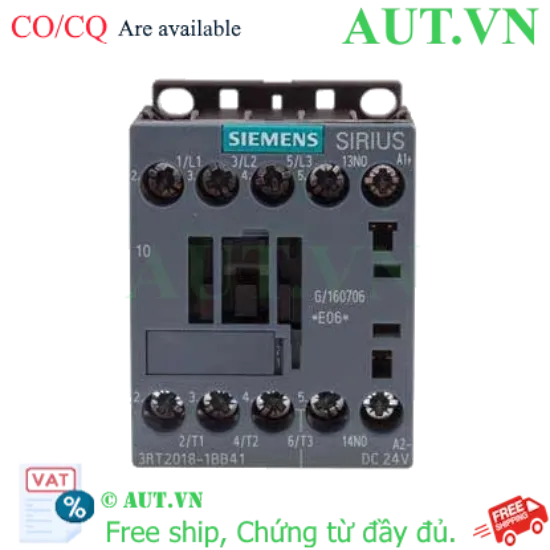 Ảnh của 3RT2018-1BB41 bộ khởi động từ SIEMENS, 3NO, giá tốt nhất