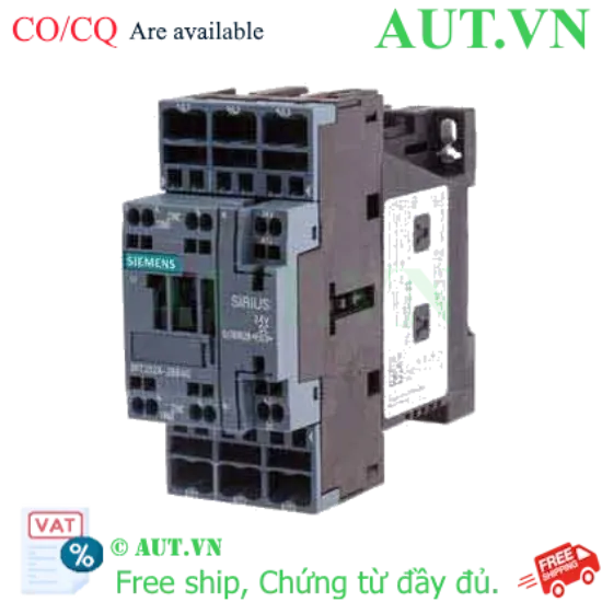 Ảnh của 3RT2024-2BB40 contactor 3 pha SIEMENS, 3 pha, 12A, 3NO