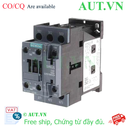 Ảnh của 3RT2027-1AF00 công tắc tơ điện từ SIEMENS, 3NO, 7A, 3 pha
