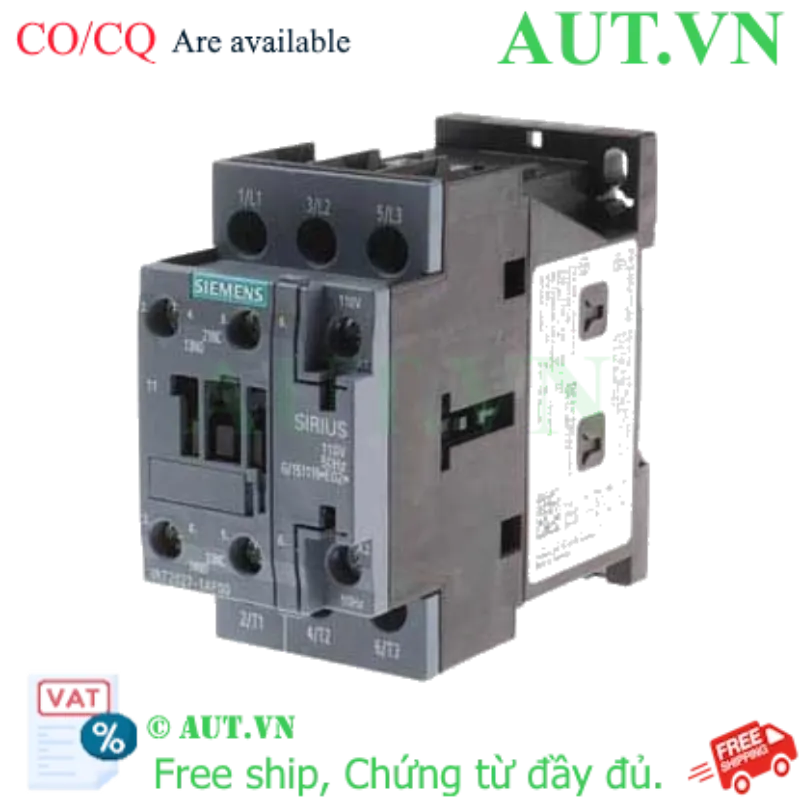 Ảnh của 3RT2027-1AF00 công tắc tơ điện từ SIEMENS, 3NO, 7A, 3 pha