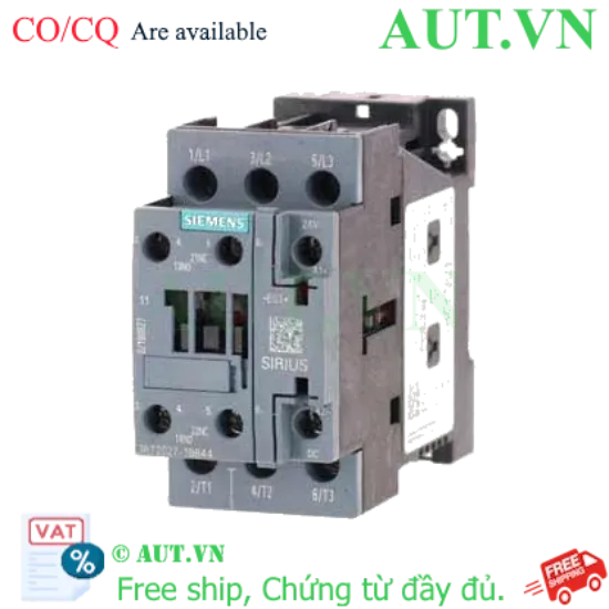 Ảnh của 3RT2027-1BB44 contactor 3 pha SIEMENS, 3 pha, 24VDC, 32A