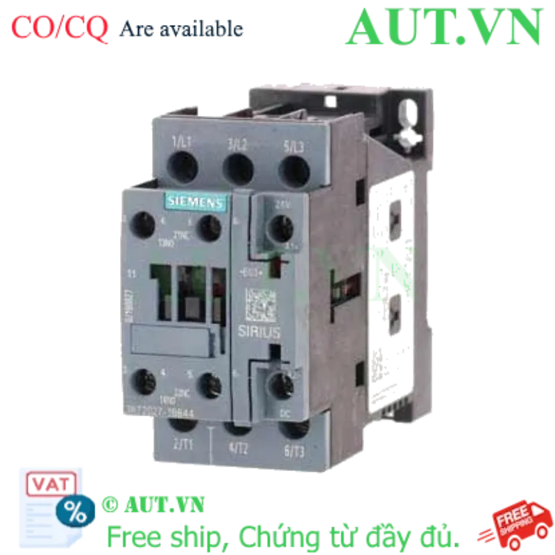 Ảnh của 3RT2027-1BB44 contactor 3 pha SIEMENS, 3 pha, 24VDC, 32A