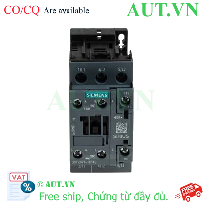 Ảnh của 3RT2028-1BB40 contactor giá rẻ SIEMENS, 3 pha, chính hãng