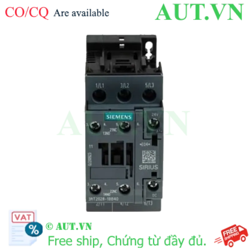 Ảnh của 3RT2028-1BB40 contactor giá rẻ SIEMENS, 3 pha, chính hãng