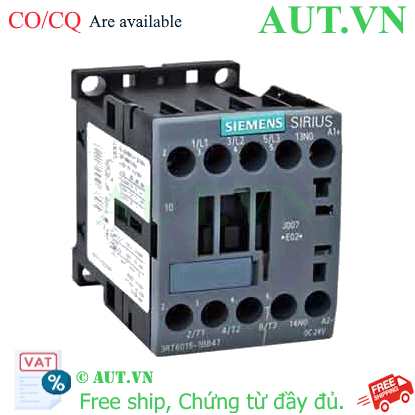 Ảnh của 3RT6015-1BB41 - Khởi động từ Siemens 7A, 3P, 3NO, 24VDC