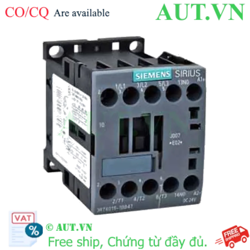 Ảnh của 3RT6015-1BB41 - Khởi động từ Siemens 7A, 3P, 3NO, 24VDC