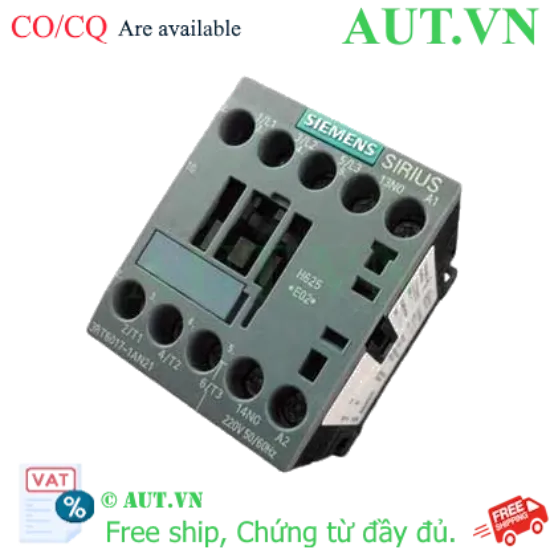 Ảnh của 3RT6017-1AN21 bộ khởi động từ 3 pha SIEMENS, 3NO, 3 pha