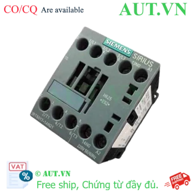 Ảnh của 3RT6017-1AN21 bộ khởi động từ 3 pha SIEMENS, 3NO, 3 pha