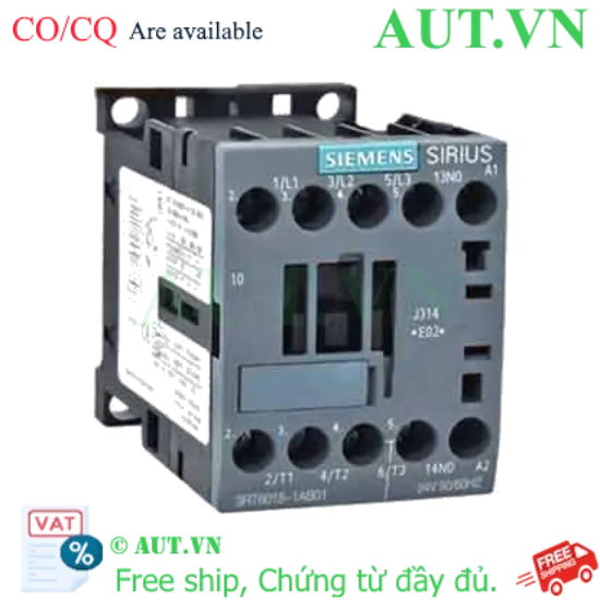 Ảnh của 3RT6018-1AB01 - Khởi động từ Siemens 16A, 3P, 3NO, 24VAC