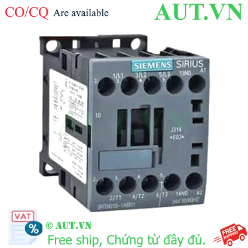 Ảnh của 3RT6018-1AB01 - Khởi động từ Siemens 16A, 3P, 3NO, 24VAC