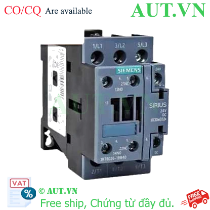 Ảnh của 3RT6026-1BB40 contactor khởi động từ SIEMENS, 3NO