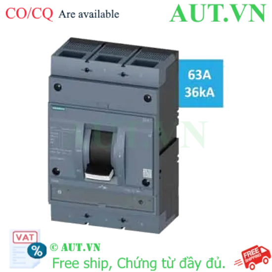 Ảnh của Aptomat khối loại ngắt nhiệt-từ SIEMENS 3VA1163-4EE32-0AA0 