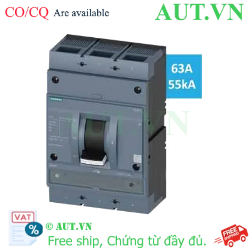 Ảnh của Aptomat khối loại ngắt nhiệt-từ SIEMENS 3VA1163-5EE32-0AA0 