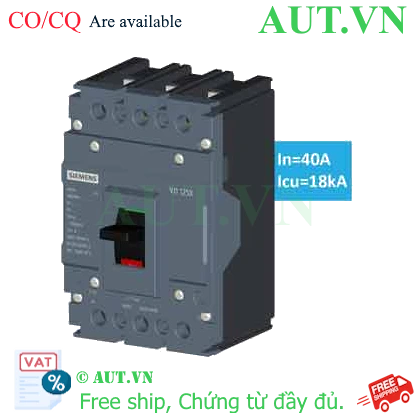 Ảnh của Aptomat khối MCCB nhiệt từ SIEMENS 3VJ1004-1DA32-0AA0 