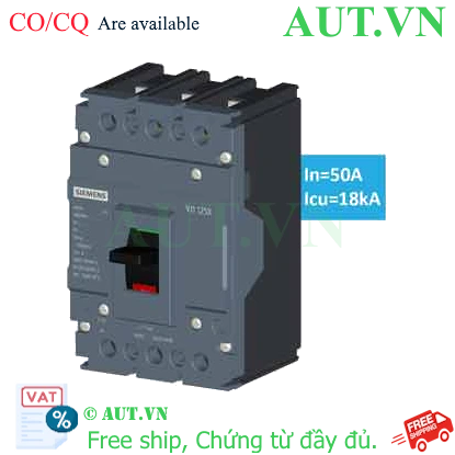 Ảnh của Aptomat khối MCCB nhiệt từ SIEMENS 3VJ1005-1DA32-0AA0 