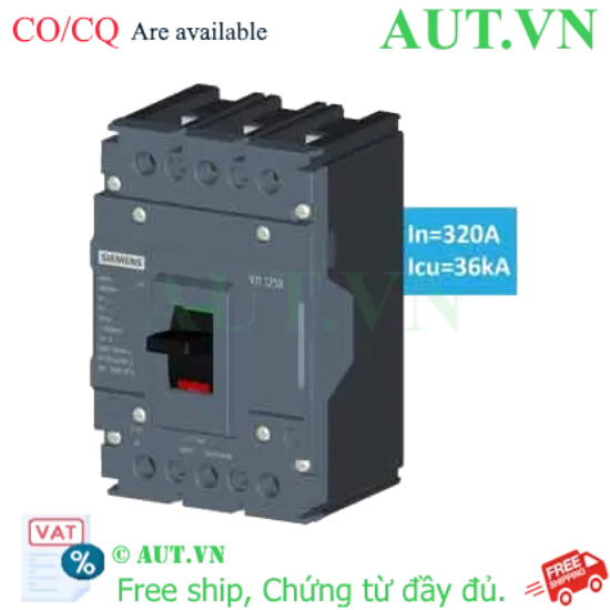 Ảnh của Aptomat khối MCCB nhiệt từ SIEMENS 3VJ1332-5DA32-0AA0 