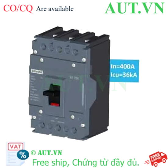 Ảnh của Aptomat khối MCCB nhiệt từ SIEMENS 3VJ1340-5DA32-0AA0 