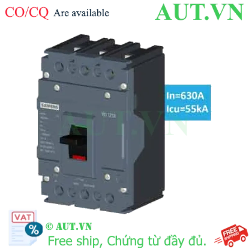 Ảnh của Aptomat khối MCCB nhiệt từ SIEMENS 3VJ1463-7DA32-0AA0 
